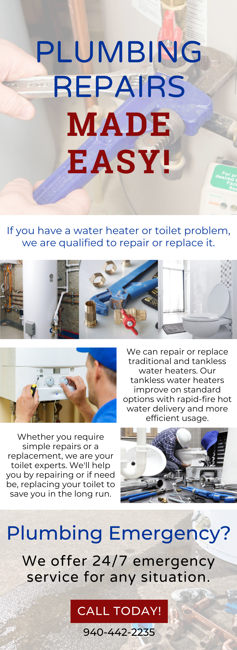 plumbing repairs infographic