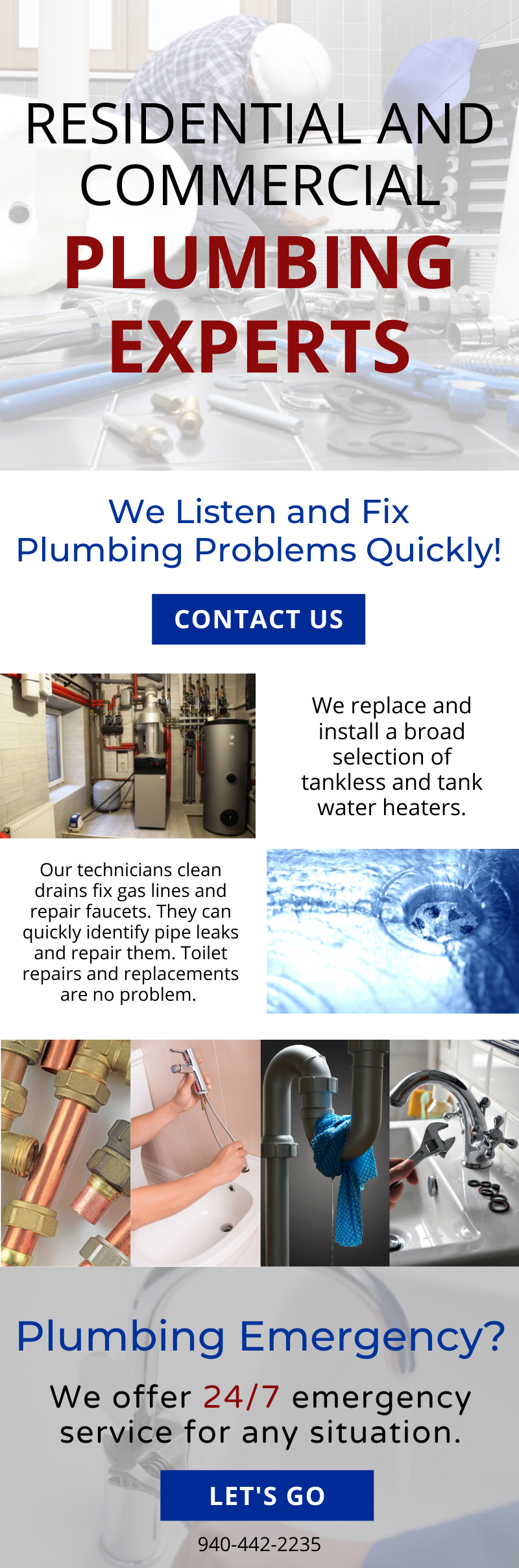 plumbing experts infographic